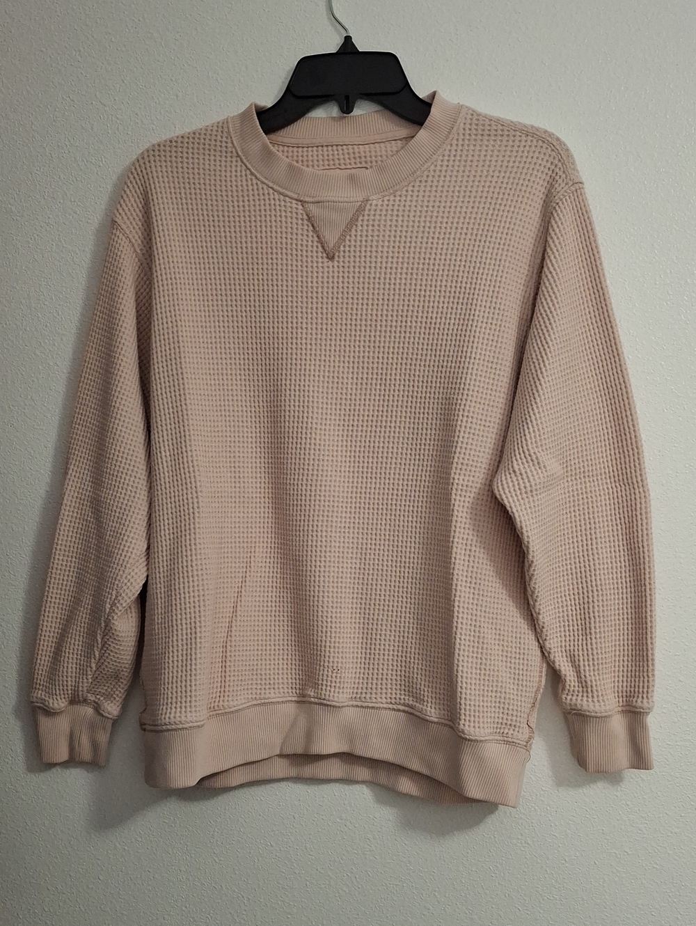 aerie Waffle-Knit Crewneck Sweater - Light Beige